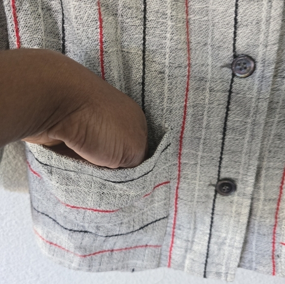 Cos Cob Blazer Jacket Womens Sz 12 Striped Pockets 2buttons Padded Career - Picture 8 of 10